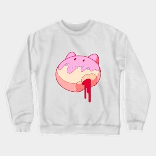 Neon Cat Strawberry Donut Crewneck Sweatshirt